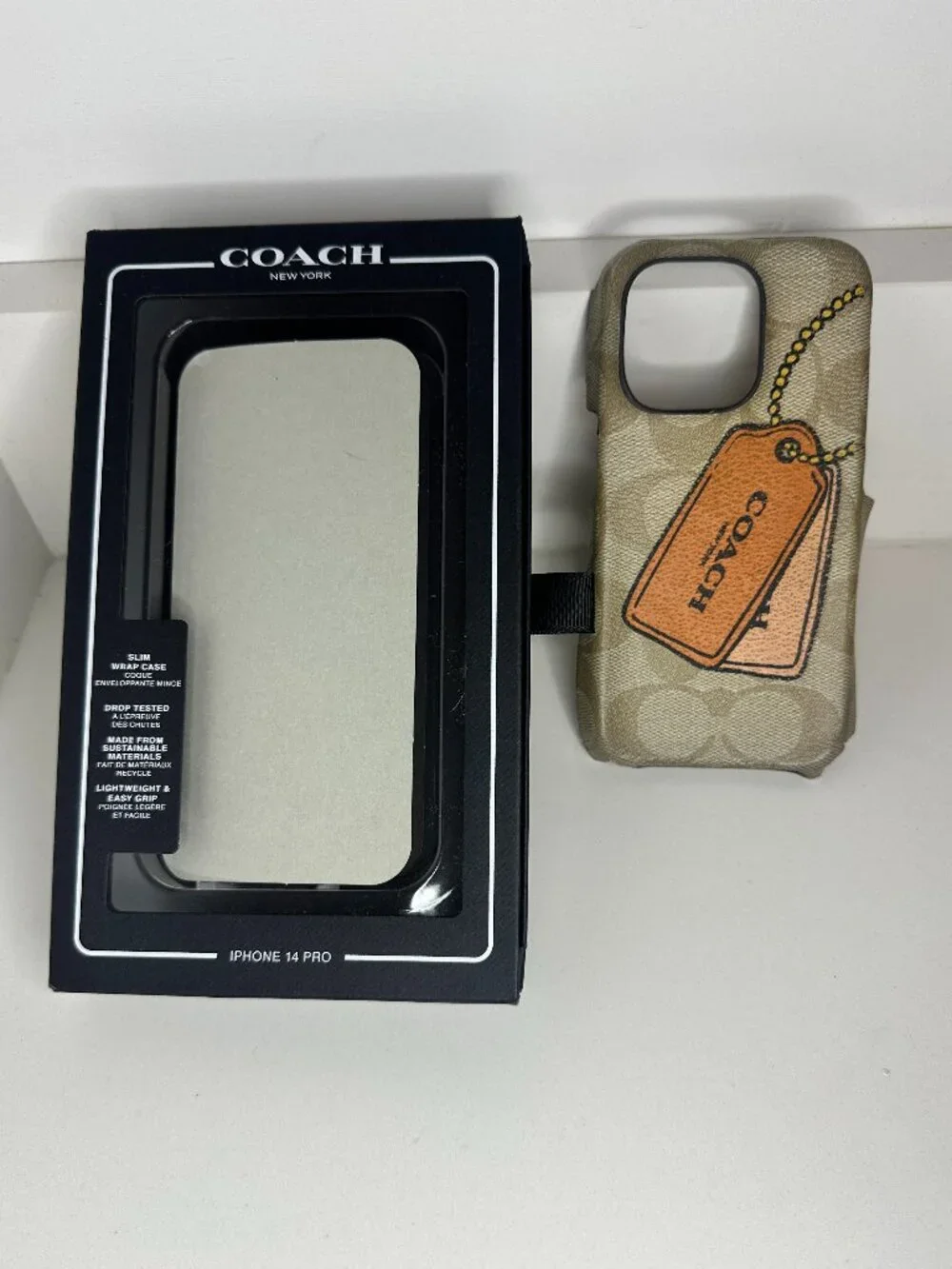 Coach iPhone 14 Pro Signature Case With Box AS IS